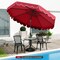 Costway 10 FT Patio Umbrella with Crank Tilt Adjustment Ruffles Vented Top 8 Ribs Beige/Brown/Gray/Blue/Red